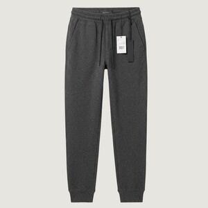 Commerce Mens Jogger Sweatpants Black Heather SIEF2P5040 Tapered Fleece Pants M
